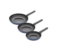 20cm, 24cm, 28cm Recycled Aluminium Frying Pan Set - Blue