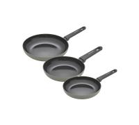 20cm, 24cm, 28cm Recycled Aluminium Frying Pan Set - Green