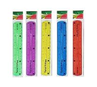 20cm 2Pieces Color Flexible Rulers Soft Bendable Plastic Rulers Duals Scale Bendable Flexible Rubber Rulers Clear Straight Ruler