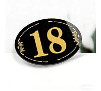 20cm 30cm Length Custom Oval Address Plaque, Acrylic Table Number Stickers For Warehouse Sorting/Factory, Self-Adhesive Name Sign Plate Number(L W 30 x 20cm,1-20)