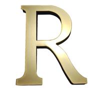 20cm 3D Acrylic English Letters Wall Stickers Decorative DIY Wall Decals Gold Letters Wall Decorations for Home Decor(R)