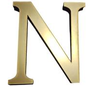 20cm 3D Acrylic English Letters Wall Stickers Decorative DIY Wall Decals Gold Letters Wall Decorations for Home Decor(N)
