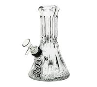 20cm 7mm "Bad Seed" Cut Glass Beaker Waterpipe with Chongz Stem