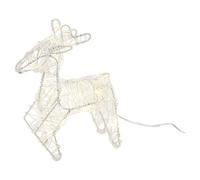 20cm Acrylic Indoor Festive Christmas Light Up Reindeer Lit with 20 LEDs Xmas Decoration (Galloping)