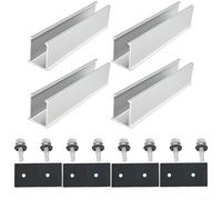20CM Aluminum Alloy Solar Module Rail Bracket Trapezoidal Sheet Mounting for Various Environmental Conditions and Uses (4pcs)