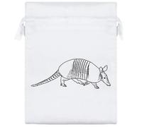 20cm 'Armadillo on the Move' Satin Drawstring Bag/Pouch (SB00118439)
