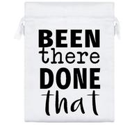 20cm 'Been There Done That' Satin Drawstring Bag/Pouch (SB00124139)