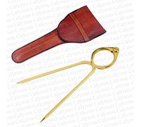 20cm Brass Straight Navigation Divider with Leather Case