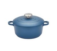 20cm Cast Aluminium Casserole Dish - Blue