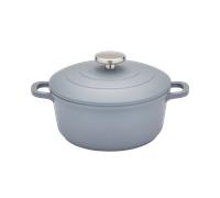 20cm Cast Aluminium Casserole Dish - Grey