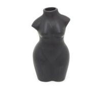 20cm Ceramic Female Body Vase | Silhouette Vase Human Body Sculpture | Body Shaped Flower Vase - Black