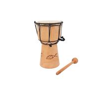 20cm Childrens African Djembe Drum made with Hand Carved Mahogany - 4.5" diameter, includes free drum stick