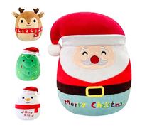 20cm Christmas Santa Plush Pillow Toys,3D Cute Christmas Stuffed Santa Claus Pillow Doll Squishy Cotton Plushies Doll,Super Soft Toy Gift for Kids Kids Collection Home Decoration