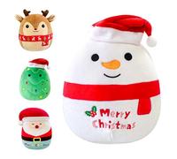 20cm Christmas Snowman Plush Pillow Toys,3D Cute Christmas Stuffed Snowman Pillow Doll Squishy Cotton Plushies Doll,Super Soft Toy Gift for Kids Kids Collection Home Decoration