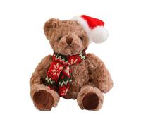 20cm Christmas Suffed Plush Bear Teddy Toy,Scarf Christmas Hat Stuffed Costumed Teddy Bear Plushies Dolls Christmas Soft Toy 8" Christms Teddy Bear Plush Toy Xmas Gifts for Kids Xmas Home Decor