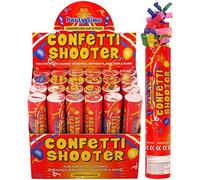 20cm Confetti Shooter Party Time. Pack of 12 Shooters.