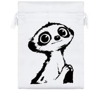 20cm 'Cute Meerkat Portrait' Satin Drawstring Bag/Pouch (SB00117975)