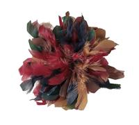 20CM Feather Flower Large Brooch For Women Lady Luxury Personality Lapel Pins Party Wedding Clothing Jewelry for Birthday Wedding(Color 08)
