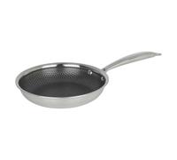 (20cm Frying Pan) Hextec Non Stick Stainless Steel Induction Cookware Tempered Glass Lid