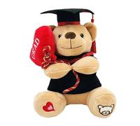 20cm Graduation Celebration Doll Wearing Doctoral Cap and Traditional Bachelor Gown Craftsmanship for Ceremony Decoration and Achievement Keepsake