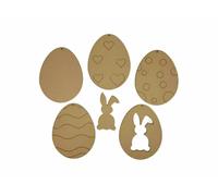 20cm Happy Easter Egg Decorations Craft Set Lasercut Mdf