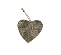 20cm Heart Shape Birch Bark Wooden Christmas Tree Wall Door Wreath Ceiling Hanging Xmas Home Decorations