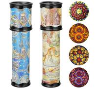 20cm Kaleidoscope for Kids, 2 Pack Retro Kaleidoscope Toy Party Bag Fillers for Kids, Christmas, New Year and Birthday Party, School Classroom Prizes Random Color)