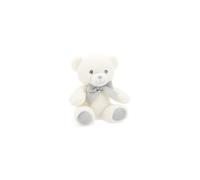 20cm Keeleco Baby White & Grey Bear with Ribbon - Plush Soft Toy