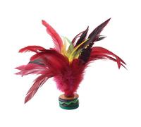 20cm Kick Shuttlecock Feathers Feather Shuttlecock Portable Foot Kick Handwheel Feather Shuttlecock for Physical Exercise