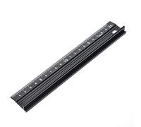 20cm L Type Aluminum Alloy Cutting Ruler Metal Craft Safety Ruler with Rubber Strip for Leather Measurement Drafting