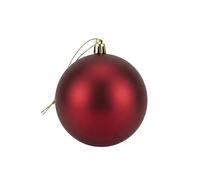 20cm Large Dark Red Bauble PVC Shatterproof Matt Finish Christmas Balls Ornament - Festive Xmas Tree Hanging Decorations, Round Ornament for Holiday Home Decor