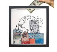 20cm Large Size Travel Memory Box With Hook Design | Ticket Shadow Boxes With Slot | Creative Keepsake Travel Ticket Box | For Storing Dried Flowers, Specimens, Medals, Stamps, Photos, And Badges.
