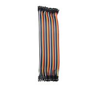 20cm long Female to Female Header Jumper Wire Dupont Cable Line Connector Ribbon Solderless Multicolored for Arduino Raspberry pi Electronic Breadboard Protoboard PCB Board
