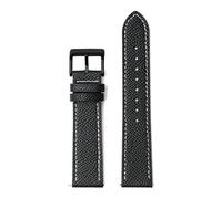 20cm Long, Men's Leather Strap, 18-22mm Wide, Equipped with Quick-Release, Hand-Painted Palm Print, Textured Strap,Black White Line 2-19mm