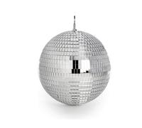 20cm Mirror Disco Ball, Hanging Silver Glitter Ball, Disco Light Effect