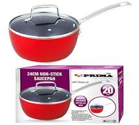 20CM Prima Apple Shape Non-Stick Saucepan & Lid Red Kitchen Cookware Home Chef Healthy Food Cooker UK Free P&P