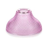 20cm Purple Glass Lamp Shade Easy Fit E27 Vintage Dome Shaped Pendant Light Shade Replacement, Floral Design, for Ceiling Pendant, Wall Sconce, Chandelier for Bedside Lamp
