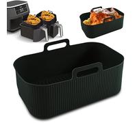 20cm Rectangular Air Fryer Liner - Non-Stick Reusable Silicone for Ninja AF300UK AF400UK, Tower T17088, Heat Resistant Air Fryer Basket Accessory, Easy Cleanup