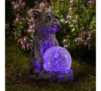 20cm Solar Novelty Colour Changing Dog LED Light Up Outdoor Path Garden Ornament