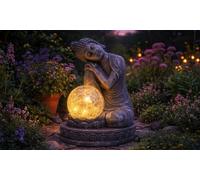20cm Solar Powered Buddha Garden Light:One