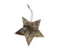 20cm Star Shape Birch Bark Wooden Christmas Tree Wall Door Wreath Ceiling Hanging Xmas Home Decorations