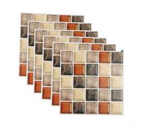 20cm Wall Stickers 6pcs, Imitation Ceramic for TILE and Marble Effect Self-Adhesive Wall Decals(B)