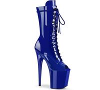 20cm Women's Stiletto Heels Open Toe Patent Leather Lace-up High Top Platform Pole Fitness Pole Dance Boots Summer Party Evening Pump Prom Heeled Shoes Dance Salon Moderne Jazz Latin(Blue,6)