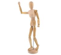 20cm Wooden Mannequin Body - Fully Articulated Artist Drawing Mannequin with Stand, Male Figure Model for Sketching, Art Classes & Home Decoration