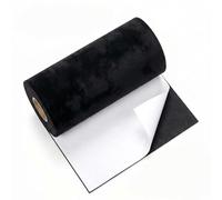 20cm x 148cm Black Felt Self Adhesive, Sticky Back Velvet Fabric Roll for Jewellery Box Liner, Drawer Insert & DIY Crafts, 1mm Thick Soft Craft Felt Sheets for Furniture Scratch Protection