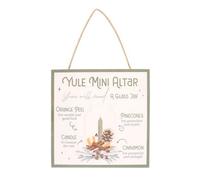 20Cm Yule Altar Mdf Hanging Sign For Winter Solstice Celebration