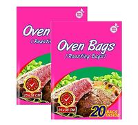 20Counts Oven Roasting Bags, Cooking Roasting Bags for Meats Chicken Fish Vegetables (2, 25 x 38 cm)