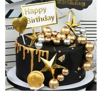 20ct Golden Ball For Cake Decoration for For Cake and CupFor Cake at Parties (white)