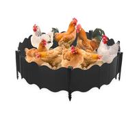 20er Set Adjustable Chicken Bath Tub with 4 Fixed Stake 37.4'' Dia x 5.5'' H, Bottomless Design Round Coop