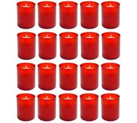 20er Set Grave Light Red Grave Candle Small Friedhofskerzen Grabbrenner Nr.24